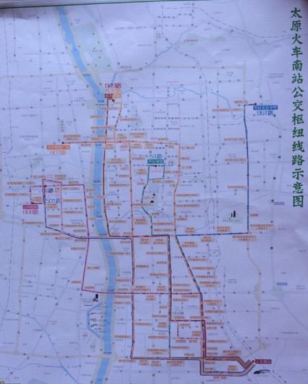 延伸6条线路(图)  公交线路示意图    6月27日,太原公交总公司发布