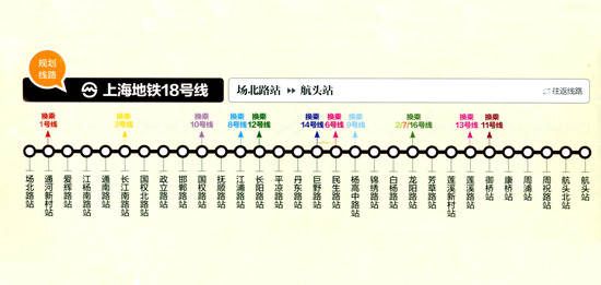上海地铁18号线年内开建 预计2020年前建成