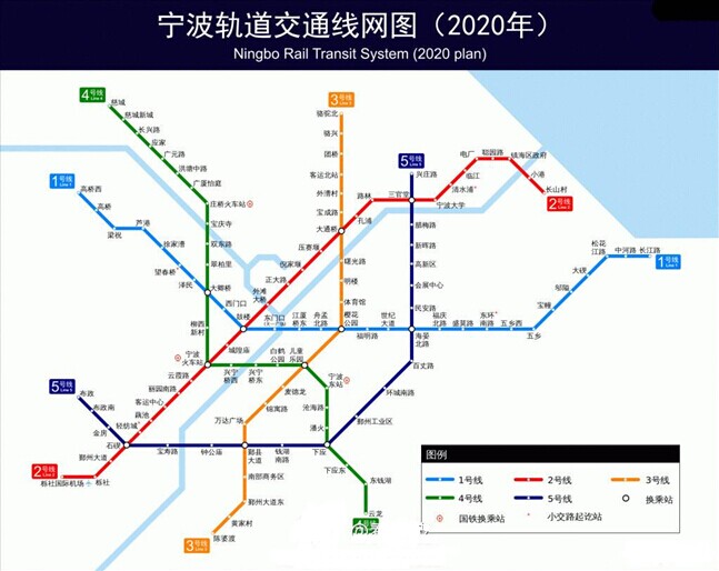 最新宁波地铁规划图示意图曝光 公布4号线选址