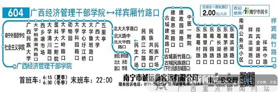 网友设计萌萌哒南宁公交线路图 获公交公司采用