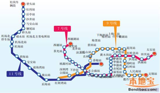 深圳地铁9号线线路图