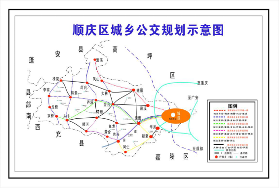 顺庆区:3年时间实现农村公交全覆盖 线路二:城北车站 潆溪 金台 芦溪