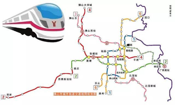 未来8条地铁穿过佛山中心城区广佛环线通车时